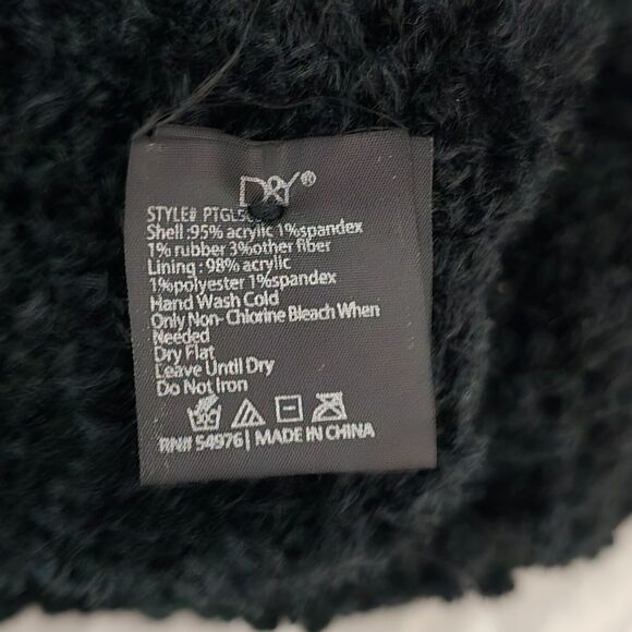 David and Young Hat & Gloves Women's OSFM Black Beanie Knit Very Soft NWT - Picture 6 of 16